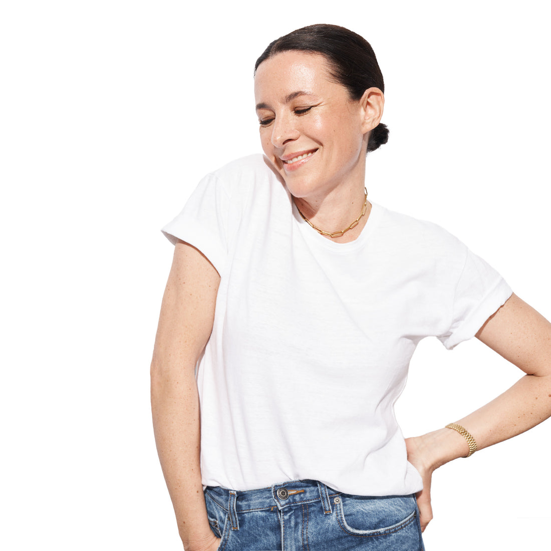 white tee michele ouellet spencer ostrander garance dore photos