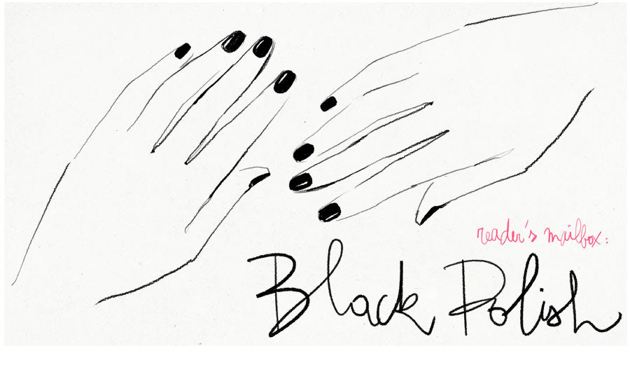 Black Nail Polish Illustration Image