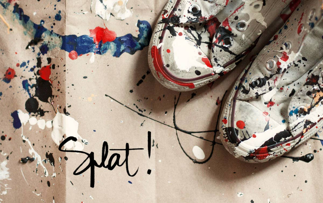 Jackson Pollock Style Converse Sneaker Photo