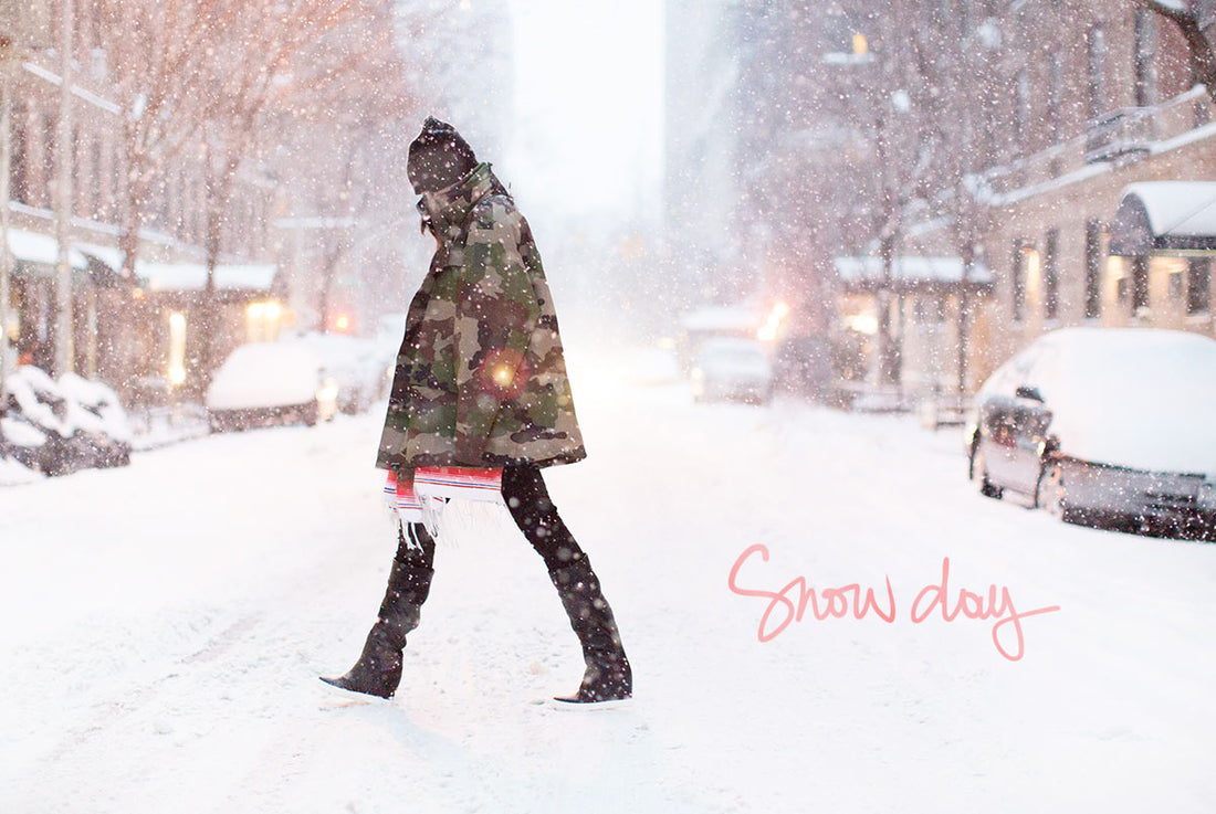 New York Snow Street Style Photo