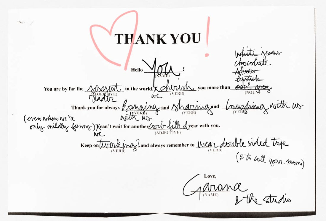 Garance Dore Thank You Note Photo
