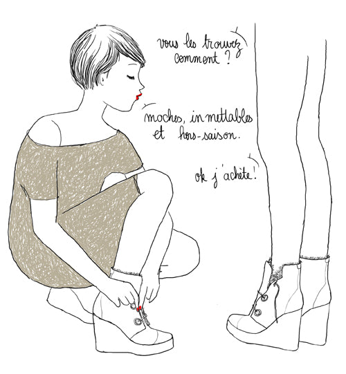 lundi matin au stand chaussures d'une vente priv√©e